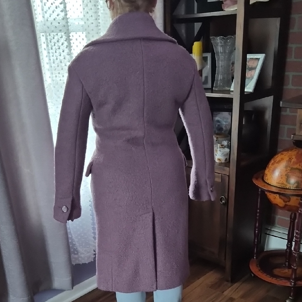 NWT Kenneth Cole Lavender Double-Breasted Pea Coat PTP 20" LENTH 42" - Picture 2 of 7